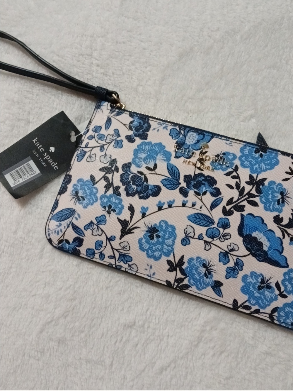 Kate Spade New York Lucy Vase Floral Medium L-Zip Wristlet NWT
